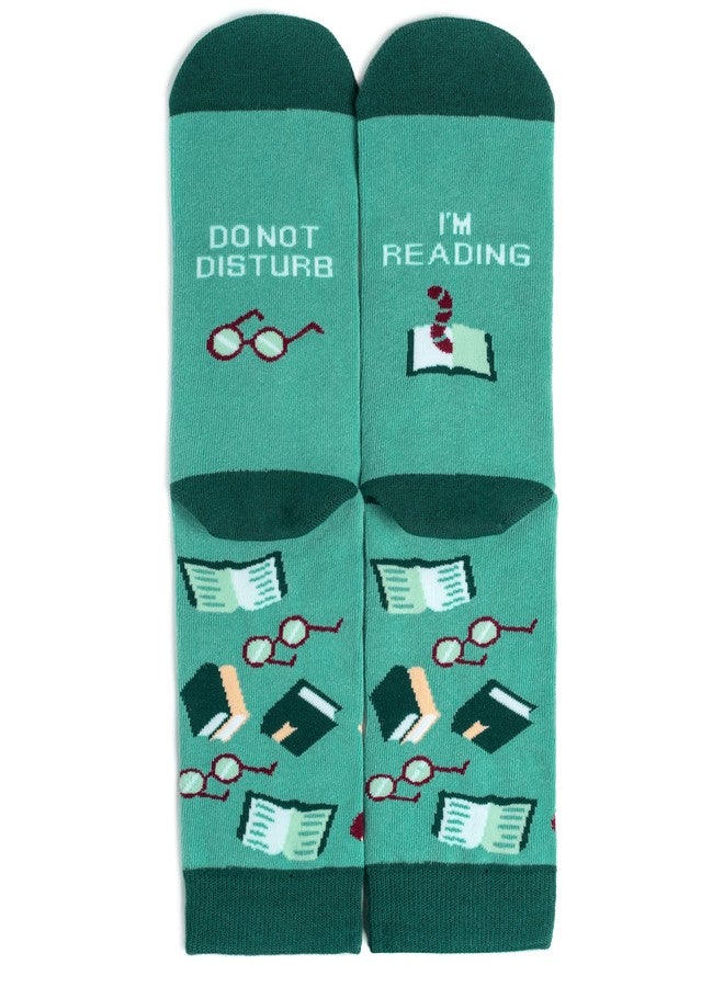 Lavley Book and Reading Socks for Adults - Funny Gifts for Reader - Unisex for Men and Women, One Size (US, Alpha, One Size, Regular, Regular, Do Not Disturb I'm Reading) - Image 4